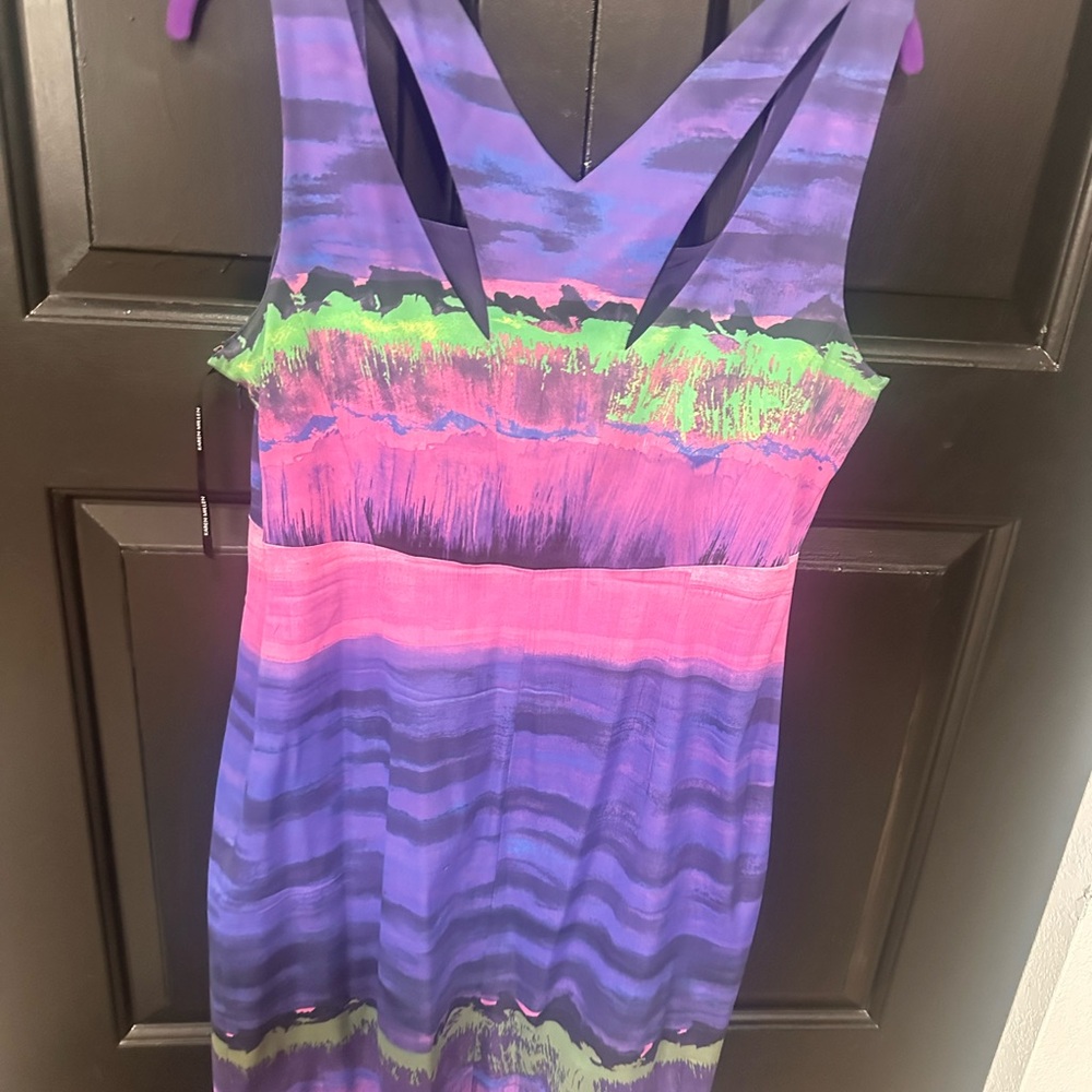 Vibrant Karen Millen Multicolor Sleeveless Dress.